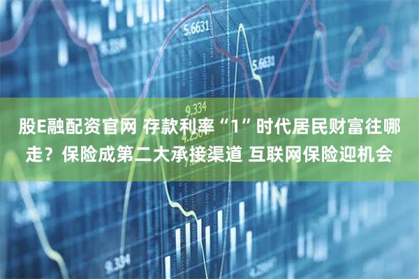 股E融配资官网 存款利率“1”时代居民财富往哪走？保险成第二大承接渠道 互联网保险迎机会